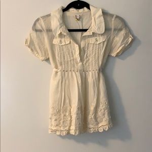 Free People Off White Blouse